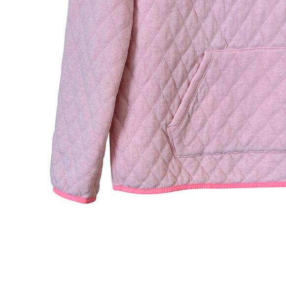 Cat & Jack Pullover Youth XL 14 16 Quilted Snap Neck Kangaroo Pocket Sweater - Picture 4 of 7